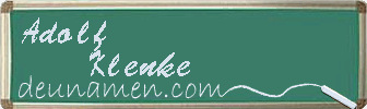 Adolf Klenke Visitenkarte